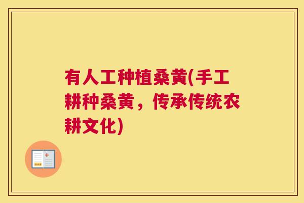 有人工种植桑黄(手工耕种桑黄,传承传统农耕文化) 有人工种植桑黄(手工耕种桑黄,传承传统农耕文化)