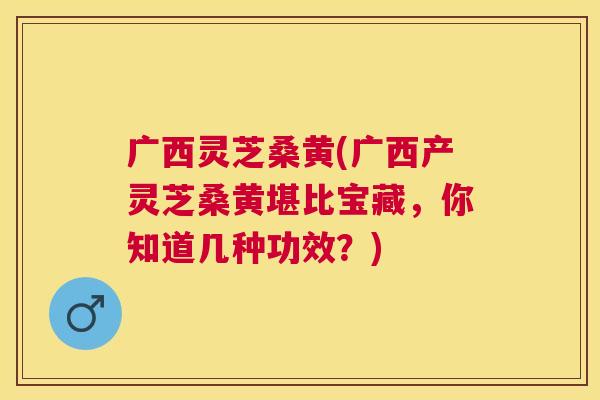 广西灵芝桑黄(广西产灵芝桑黄堪比宝藏,你知道几种功效?) 广西灵芝桑黄(广西产灵芝桑黄堪比宝藏,你知道几种功效?)