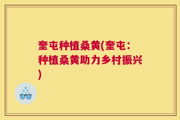 奎屯种植桑黄(奎屯:种植桑黄助力乡村振兴) 奎屯种植桑黄(奎屯:种植桑黄助力乡村振兴)