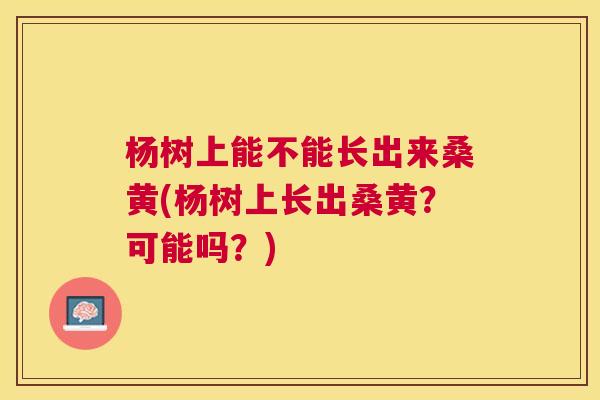 杨树上能不能长出来桑黄(杨树上长出桑黄?可能吗?) 杨树上能不能长出来桑黄(杨树上长出桑黄?可能吗?)