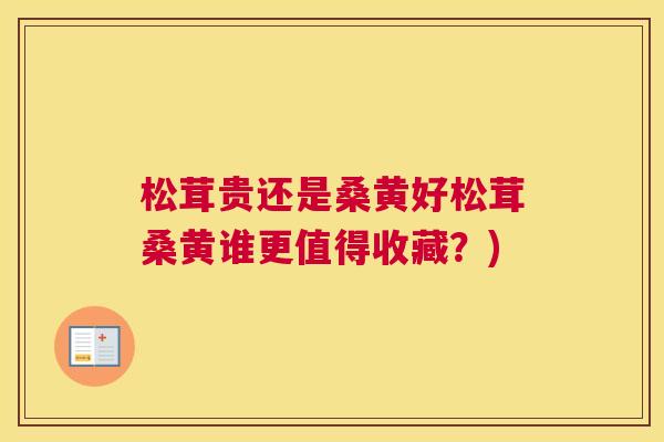 松茸贵还是桑黄好松茸桑黄谁更值得收藏?) 松茸贵还是桑黄好松茸桑黄谁更值得收藏?)