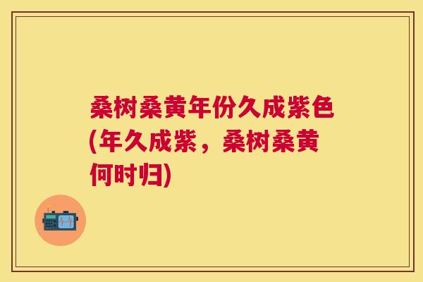 桑树桑黄年份久成紫色(年久成紫,桑树桑黄何时归) 桑树桑黄年份久成紫色(年久成紫,桑树桑黄何时归)