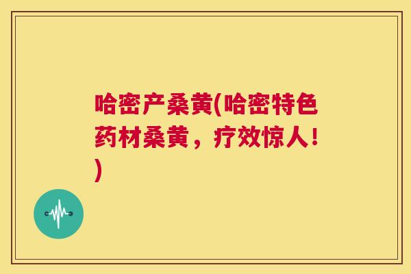 哈密产桑黄(哈密特色药材桑黄,疗效惊人!) 哈密产桑黄(哈密特色药材桑黄,疗效惊人!)