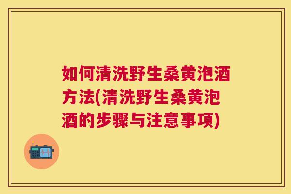 如何清洗野生桑黄泡酒方法(清洗野生桑黄泡酒的步骤与注意事项) 如何清洗野生桑黄泡酒方法(清洗野生桑黄泡酒的步骤与注意事项)