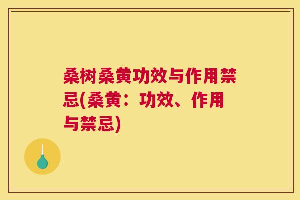 桑树桑黄功效与作用禁忌(桑黄:功效、作用与禁忌) 桑树桑黄功效与作用禁忌(桑黄:功效、作用与禁忌)