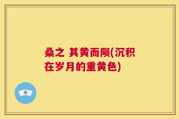 桑之 其黄而陨(沉积在岁月的重黄色) 桑之 其黄而陨(沉积在岁月的重黄色)