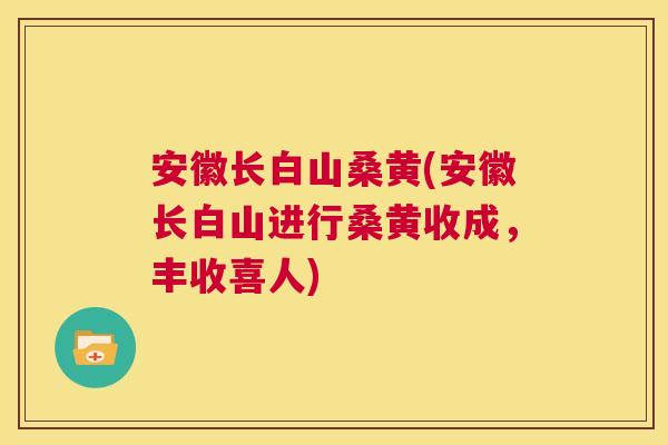 安徽长白山桑黄(安徽长白山进行桑黄收成,丰收喜人) 安徽长白山桑黄(安徽长白山进行桑黄收成,丰收喜人)