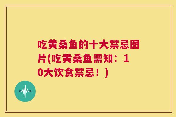 吃黄桑鱼的十大禁忌图片(吃黄桑鱼需知:10大饮食禁忌!) 吃黄桑鱼的十大禁忌图片(吃黄桑鱼需知:10大饮食禁忌!)