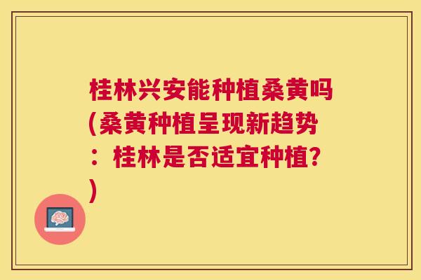桂林兴安能种植桑黄吗(桑黄种植呈现新趋势:桂林是否适宜种植?) 桂林兴安能种植桑黄吗(桑黄种植呈现新趋势:桂林是否适宜种植?)