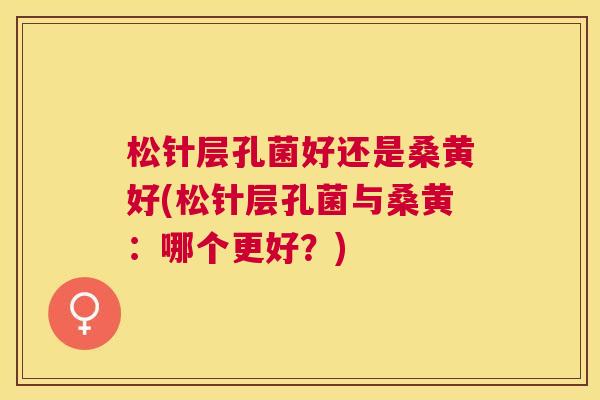 松针层孔菌好还是桑黄好(松针层孔菌与桑黄:哪个更好?) 松针层孔菌好还是桑黄好(松针层孔菌与桑黄:哪个更好?)