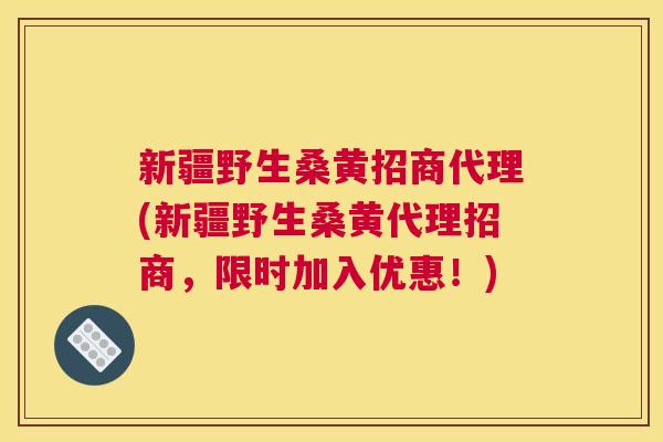 新疆野生桑黄招商代理(新疆野生桑黄代理招商,限时加入优惠!) 新疆野生桑黄招商代理(新疆野生桑黄代理招商,限时加入优惠!)