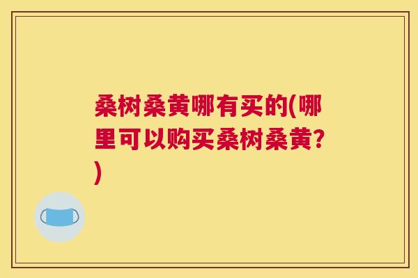 桑树桑黄哪有买的(哪里可以购买桑树桑黄?) 桑树桑黄哪有买的(哪里可以购买桑树桑黄?)