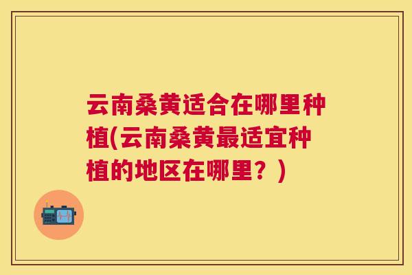 云南桑黄适合在哪里种植(云南桑黄适宜种植的地区在哪里?) 云南桑黄适合在哪里种植(云南桑黄适宜种植的地区在哪里?)