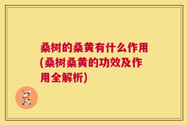 桑树的桑黄有什么作用(桑树桑黄的功效及作用全解析) 桑树的桑黄有什么作用(桑树桑黄的功效及作用全解析)