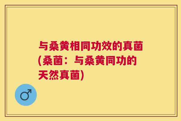 与桑黄相同功效的真菌(桑菌:与桑黄同功的天然真菌) 与桑黄相同功效的真菌(桑菌:与桑黄同功的天然真菌)
