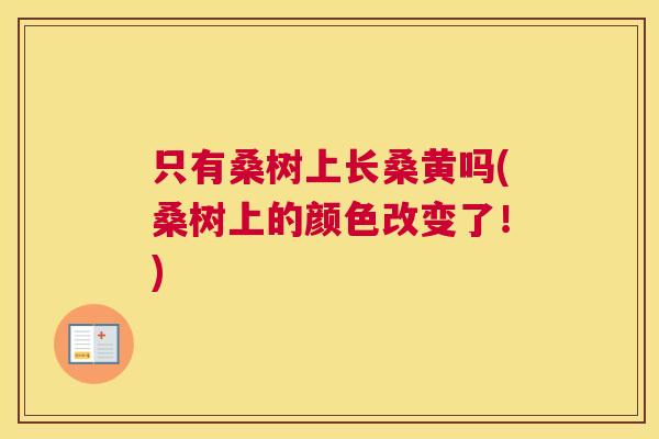 只有桑树上长桑黄吗(桑树上的颜色改变了!) 只有桑树上长桑黄吗(桑树上的颜色改变了!)