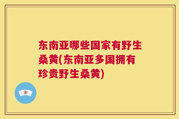 东南亚哪些国家有野生桑黄(东南亚多国拥有珍贵野生桑黄) 东南亚哪些国家有野生桑黄(东南亚多国拥有珍贵野生桑黄)