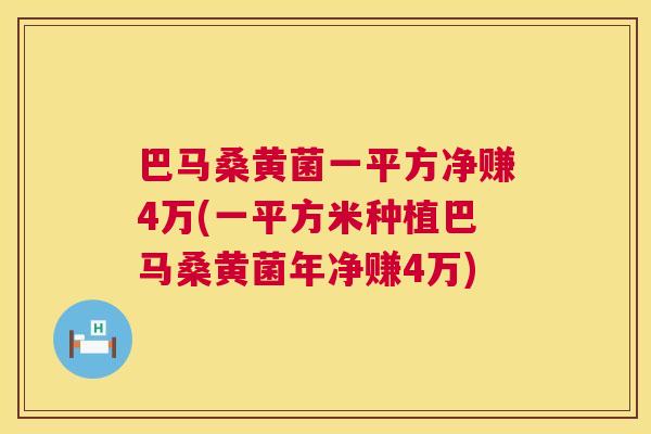 巴马桑黄菌一平方净赚4万(一平方米种植巴马桑黄菌年净赚4万) 巴马桑黄菌一平方净赚4万(一平方米种植巴马桑黄菌年净赚4万)