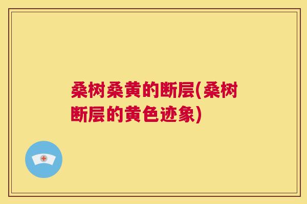 桑树桑黄的断层(桑树断层的黄色迹象) 桑树桑黄的断层(桑树断层的黄色迹象)