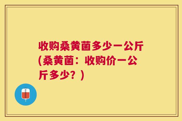 收购桑黄菌多少一公斤(桑黄菌:收购价一公斤多少?) 收购桑黄菌多少一公斤(桑黄菌:收购价一公斤多少?)