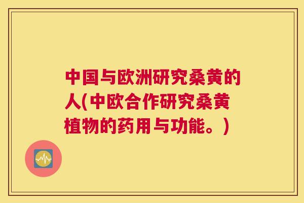 中国与欧洲研究桑黄的人(中欧合作研究桑黄植物的药用与功能。) 中国与欧洲研究桑黄的人(中欧合作研究桑黄植物的药用与功能。)