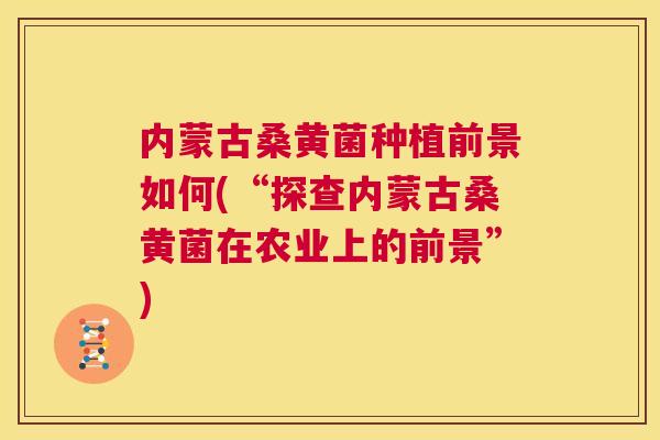 内蒙古桑黄菌种植前景如何(“探查内蒙古桑黄菌在农业上的前景”) 内蒙古桑黄菌种植前景如何(“探查内蒙古桑黄菌在农业上的前景”)