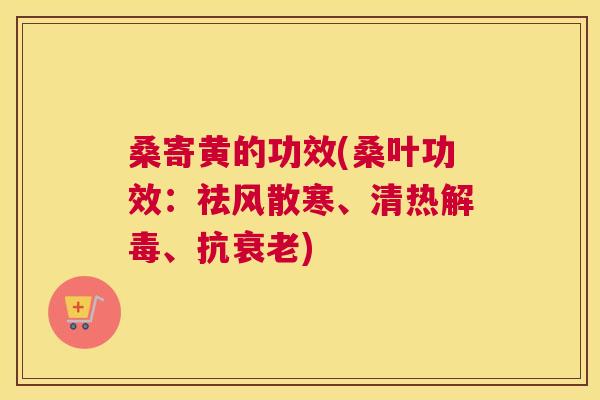 桑寄黄的功效(桑叶功效:祛风散寒、清热、抗) 桑寄黄的功效(桑叶功效:祛风散寒、清热、抗)