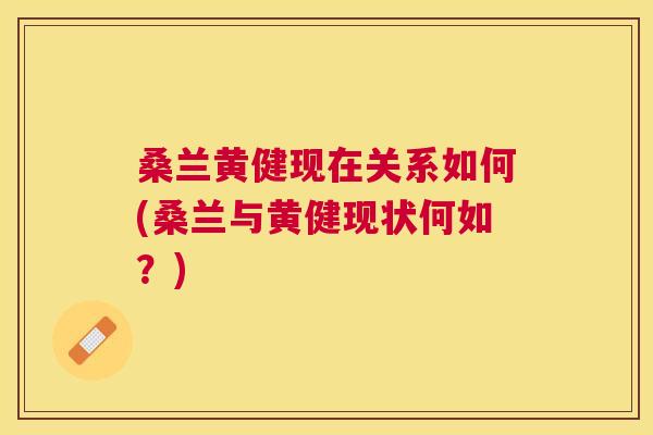 桑兰黄健现在关系如何(桑兰与黄健现状何如?) 桑兰黄健现在关系如何(桑兰与黄健现状何如?)