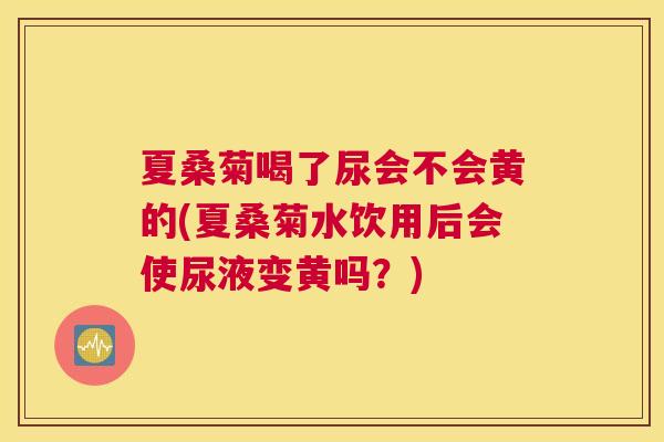 夏桑菊喝了尿会不会黄的(夏桑菊水饮用后会使尿液变黄吗？)
