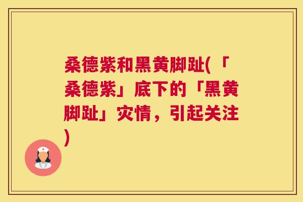 桑德紫和黑黄脚趾(「桑德紫」底下的「黑黄脚趾」灾情,引起关注) 桑德紫和黑黄脚趾(「桑德紫」底下的「黑黄脚趾」灾情,引起关注)