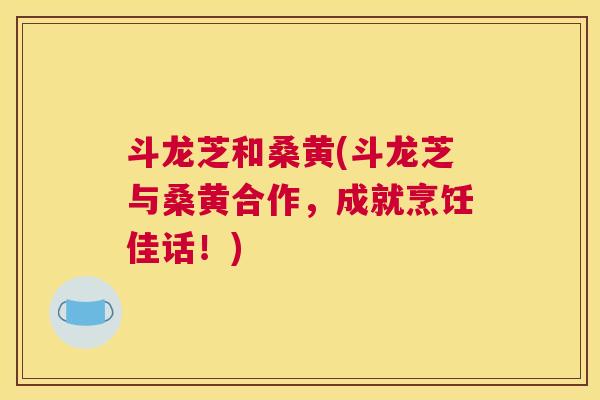斗龙芝和桑黄(斗龙芝与桑黄合作,成就烹饪佳话!) 斗龙芝和桑黄(斗龙芝与桑黄合作,成就烹饪佳话!)