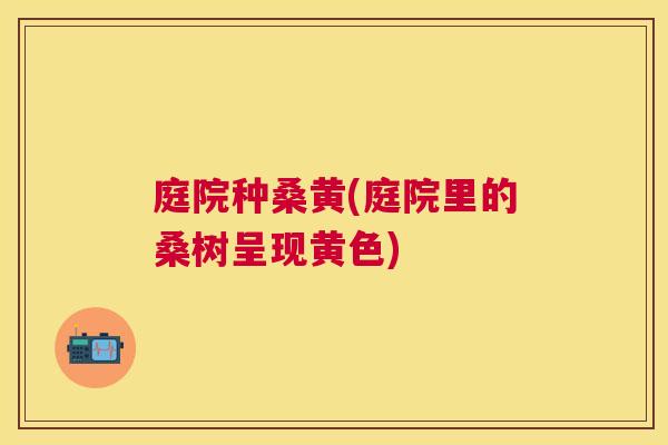 庭院种桑黄(庭院里的桑树呈现黄色) 庭院种桑黄(庭院里的桑树呈现黄色)