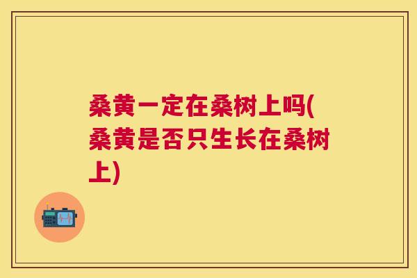 桑黄一定在桑树上吗(桑黄是否只生长在桑树上) 桑黄一定在桑树上吗(桑黄是否只生长在桑树上)