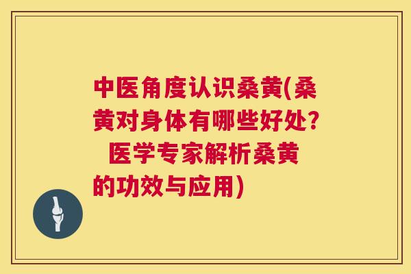 中医角度认识桑黄(桑黄对身体有哪些好处? 医学专家解析桑黄的功效与应用) 中医角度认识桑黄(桑黄对身体有哪些好处? 医学专家解析桑黄的功效与应用)