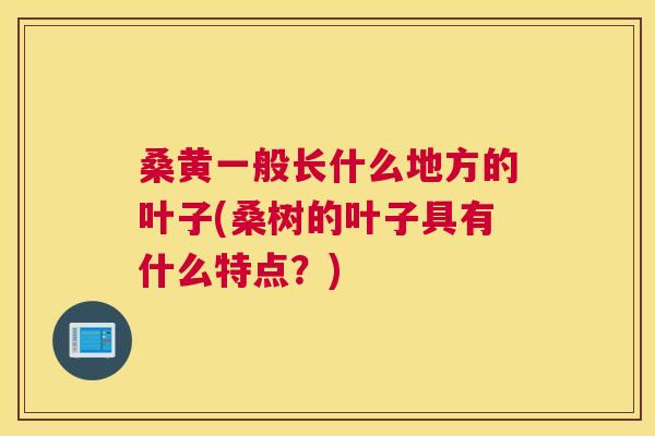 桑黄一般长什么地方的叶子(桑树的叶子具有什么特点?) 桑黄一般长什么地方的叶子(桑树的叶子具有什么特点?)
