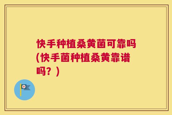 快手种植桑黄菌可靠吗(快手菌种植桑黄靠谱吗?) 快手种植桑黄菌可靠吗(快手菌种植桑黄靠谱吗?)