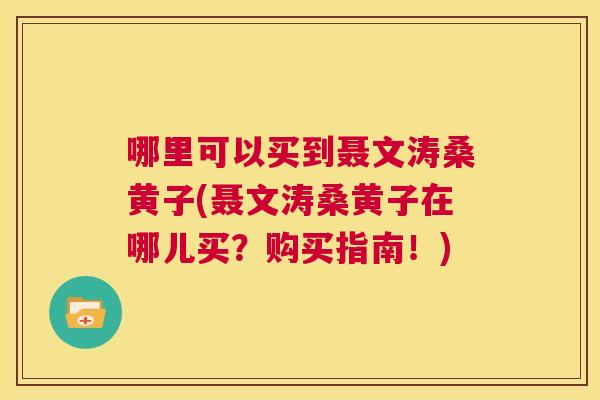 哪里可以买到聂文涛桑黄子(聂文涛桑黄子在哪儿买?购买指南!) 哪里可以买到聂文涛桑黄子(聂文涛桑黄子在哪儿买?购买指南!)