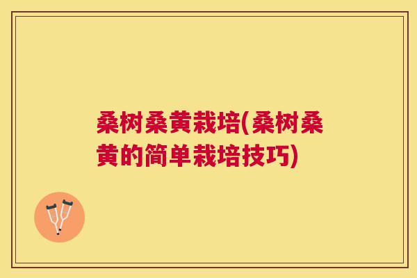 桑树桑黄栽培(桑树桑黄的简单栽培技巧) 桑树桑黄栽培(桑树桑黄的简单栽培技巧)
