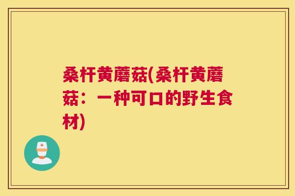桑杆黄蘑菇(桑杆黄蘑菇:一种可口的野生食材) 桑杆黄蘑菇(桑杆黄蘑菇:一种可口的野生食材)