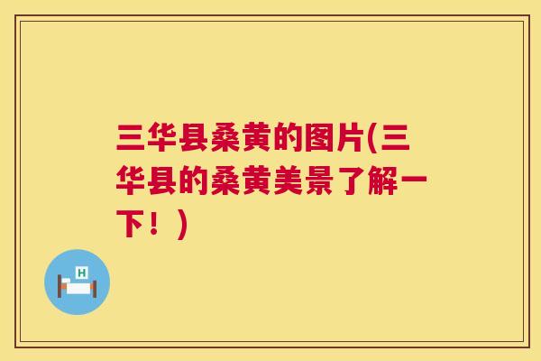 三华县桑黄的图片(三华县的桑黄美景了解一下!) 三华县桑黄的图片(三华县的桑黄美景了解一下!)