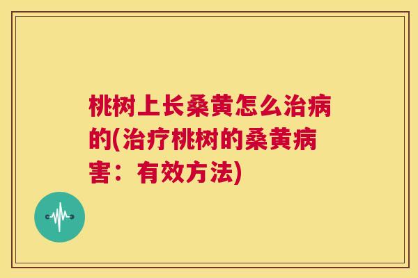 桃树上长桑黄怎么的(桃树的桑黄害：有效方法)