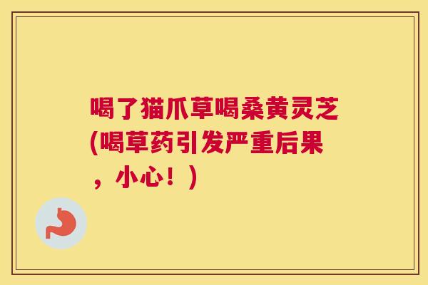 喝了猫爪草喝桑黄灵芝(喝草药引发严重后果,小心!) 喝了猫爪草喝桑黄灵芝(喝草药引发严重后果,小心!)