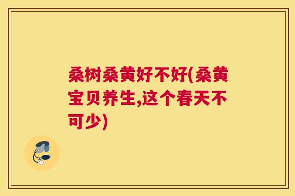 桑树桑黄好不好(桑黄宝贝养生,这个春天不可少) 桑树桑黄好不好(桑黄宝贝养生,这个春天不可少)