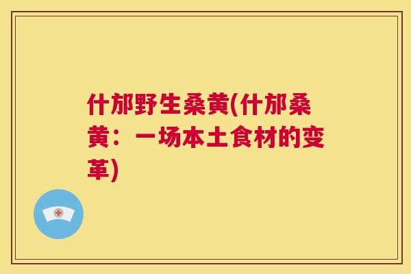 什邡野生桑黄(什邡桑黄:一场本土食材的变革) 什邡野生桑黄(什邡桑黄:一场本土食材的变革)