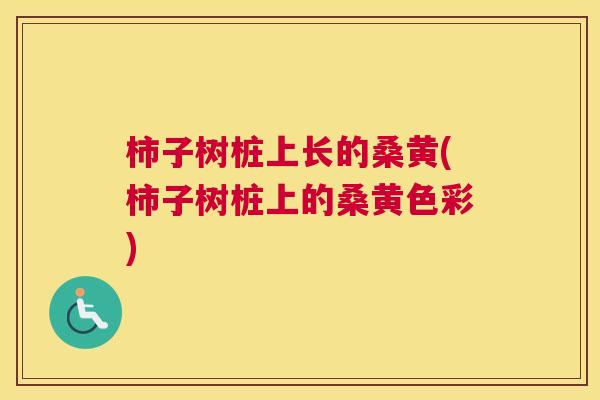 柿子树桩上长的桑黄(柿子树桩上的桑黄色彩) 柿子树桩上长的桑黄(柿子树桩上的桑黄色彩)