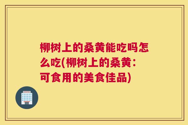 柳树上的桑黄能吃吗怎么吃(柳树上的桑黄:可食用的美食佳品) 柳树上的桑黄能吃吗怎么吃(柳树上的桑黄:可食用的美食佳品)
