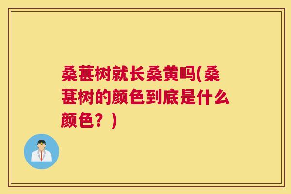 桑葚树就长桑黄吗(桑葚树的颜色到底是什么颜色?) 桑葚树就长桑黄吗(桑葚树的颜色到底是什么颜色?)