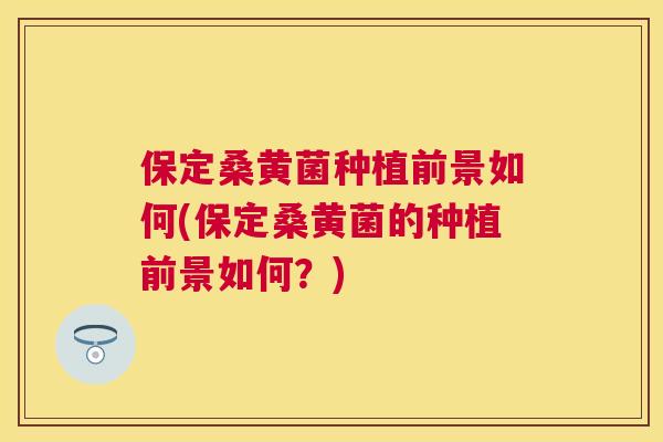 保定桑黄菌种植前景如何(保定桑黄菌的种植前景如何?) 保定桑黄菌种植前景如何(保定桑黄菌的种植前景如何?)