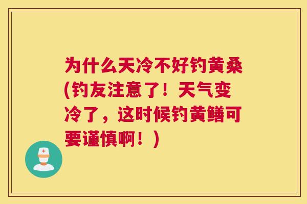 为什么天冷不好钓黄桑(钓友注意了!天气变冷了,这时候钓黄鳝可要谨慎啊!) 为什么天冷不好钓黄桑(钓友注意了!天气变冷了,这时候钓黄鳝可要谨慎啊!)