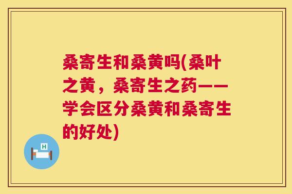 桑寄生和桑黄吗(桑叶之黄,桑寄生之药——学会区分桑黄和桑寄生的好处) 桑寄生和桑黄吗(桑叶之黄,桑寄生之药——学会区分桑黄和桑寄生的好处)